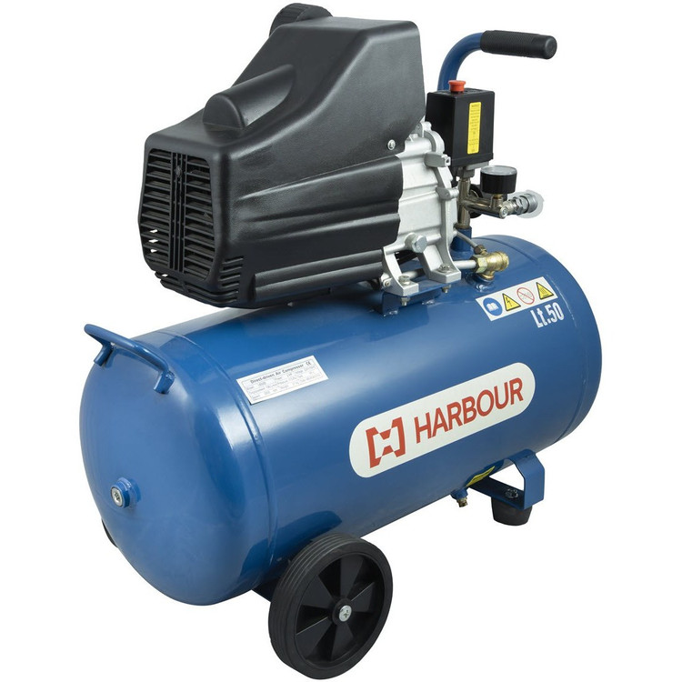 کمپرسور باد هاربر مدل H50L ظرفیت ۵۰ لیتر بدون روغن