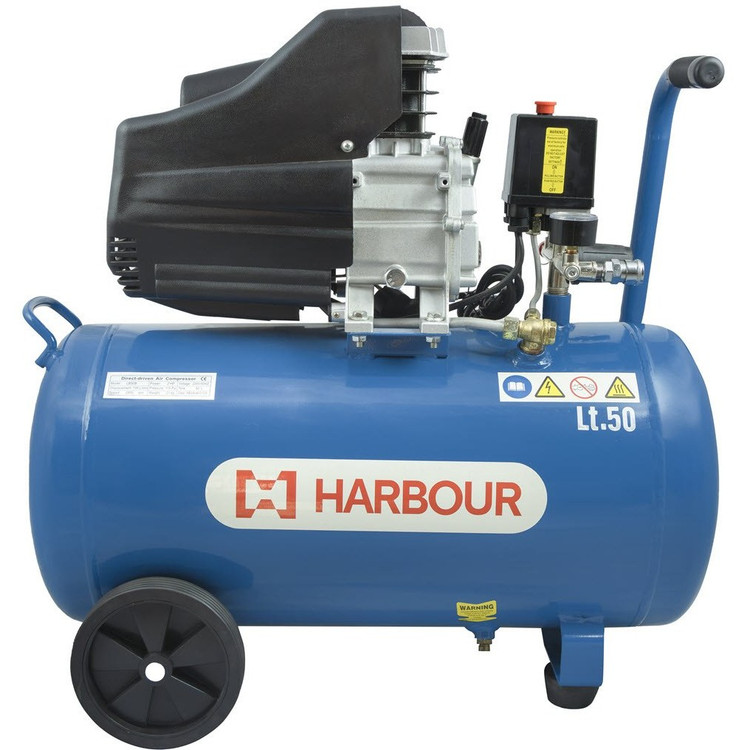 کمپرسور باد هاربر مدل H50L ظرفیت ۵۰ لیتر بدون روغن